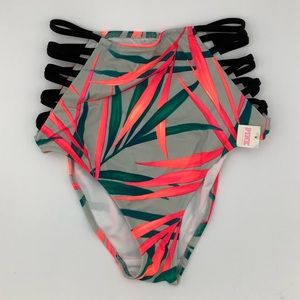 New Victoria’s Secret PINK Cross Strap High Waisted Bikini Swim Bottom - XS
